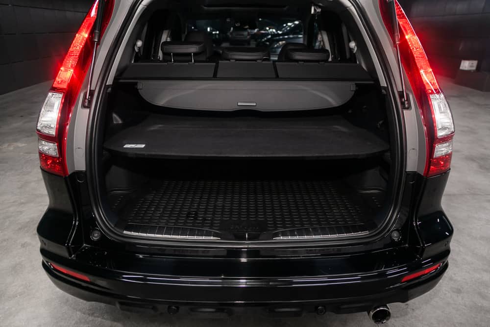 This is a Honda CR-V interior showcasing the cargo trunk space.