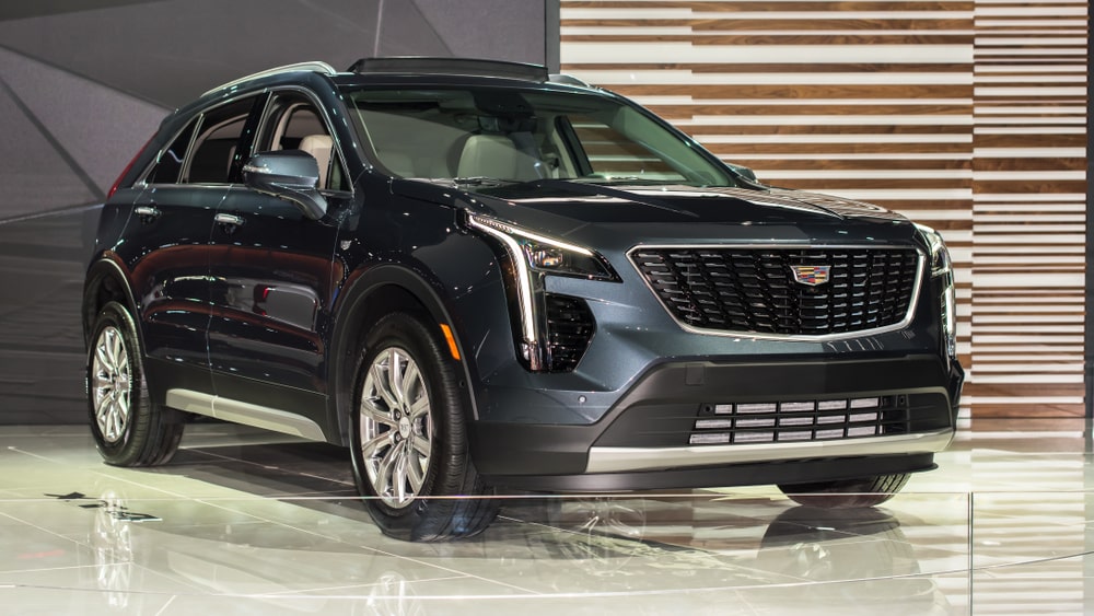 Cadillac XT4 Sport on a showroom