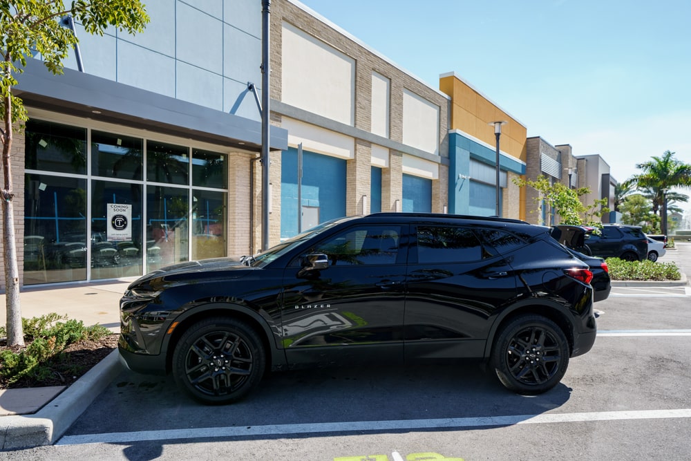 Chevy Trailblazer in a parking lot