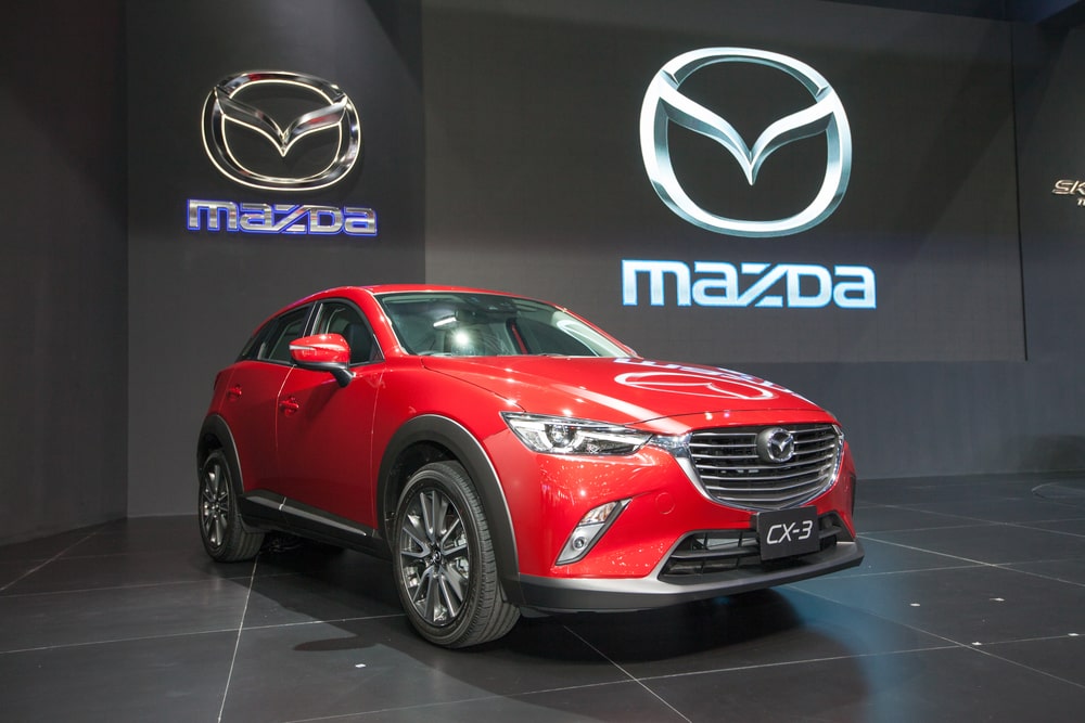 Mazda CX-30 on a car showroom