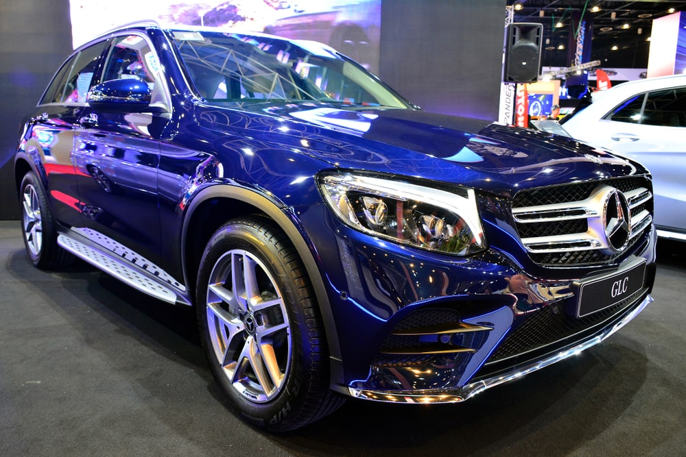 Mercedes GLC on car showroom