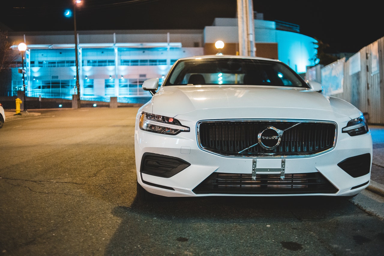 White Volvo XC60 on the road