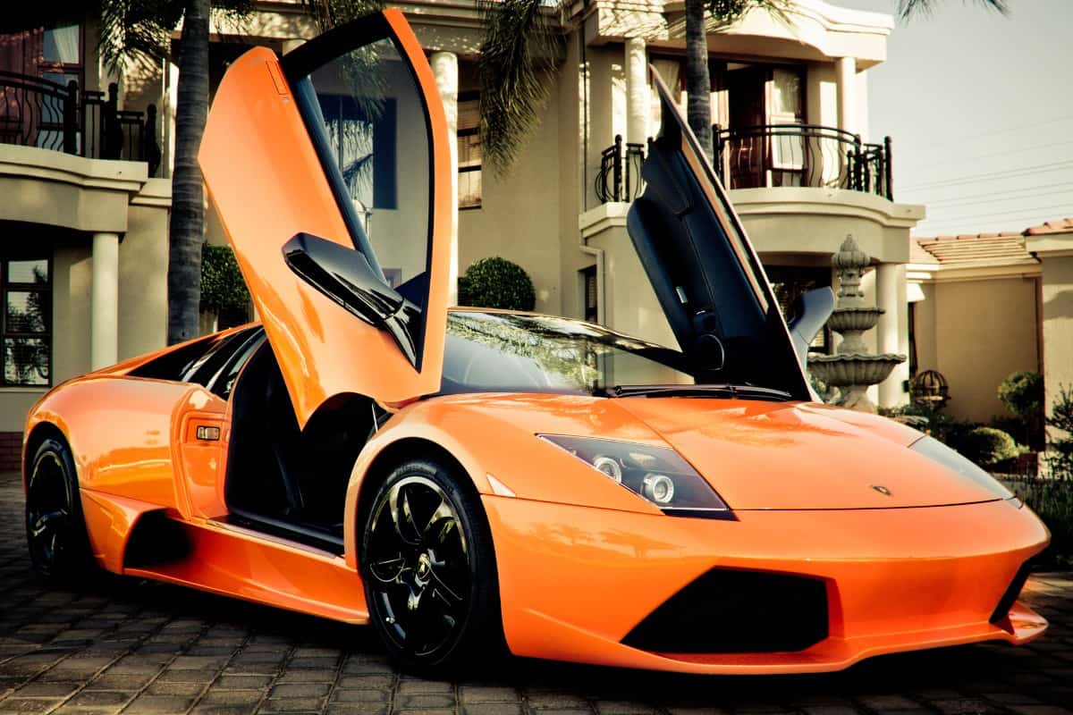 A Lamborghini sports car