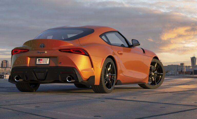 Orange 2022 Toyota Supra.