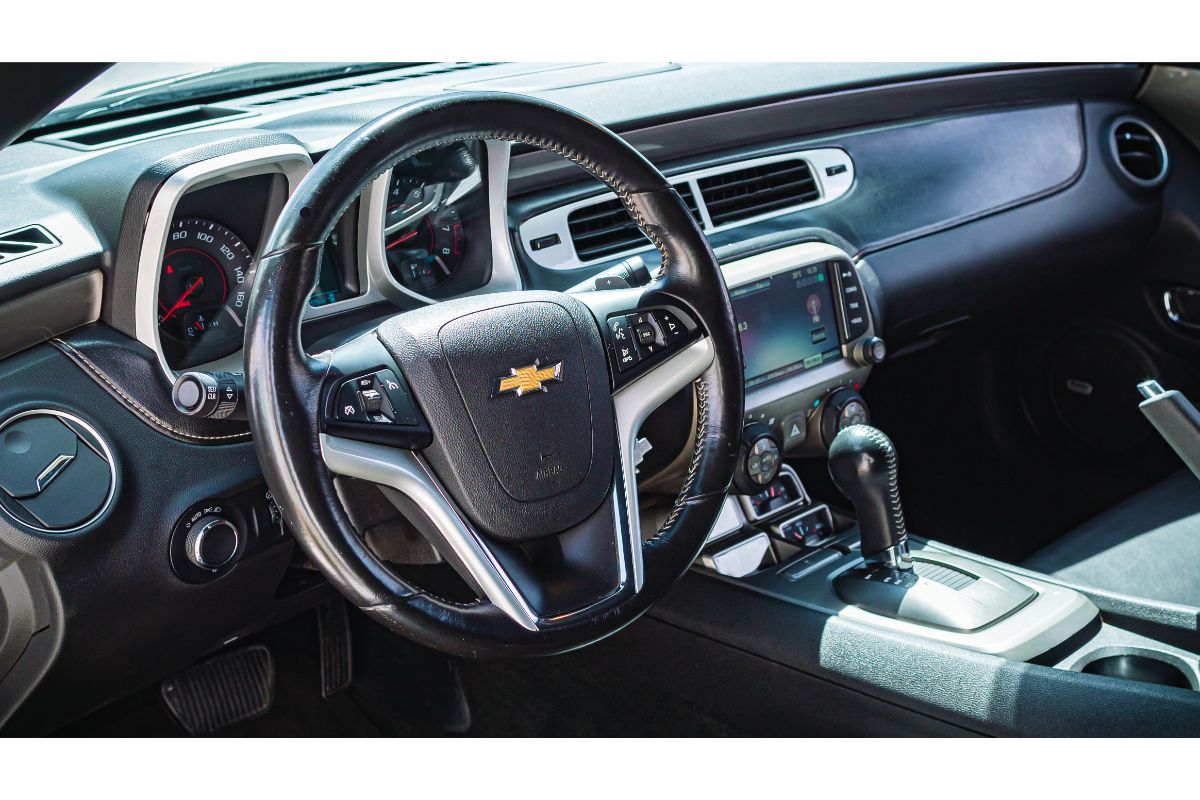 An interior design of chevy silverado car.