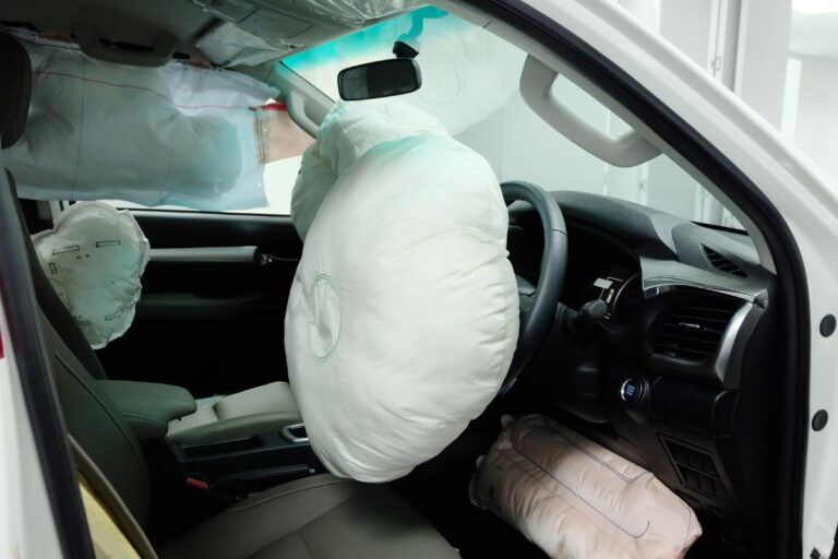 A photo of airbag deployed.