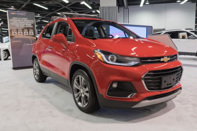 A red chevrolet trax brand new.