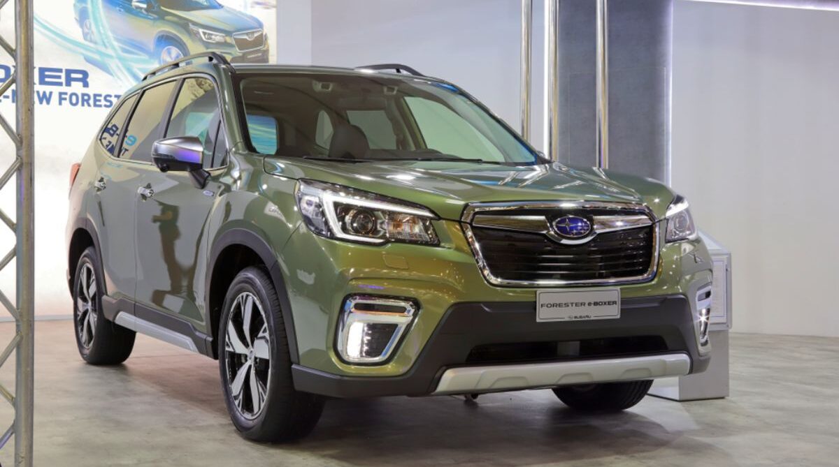 2019 model Subaru Forester in display at Athens Greece Motor Show.