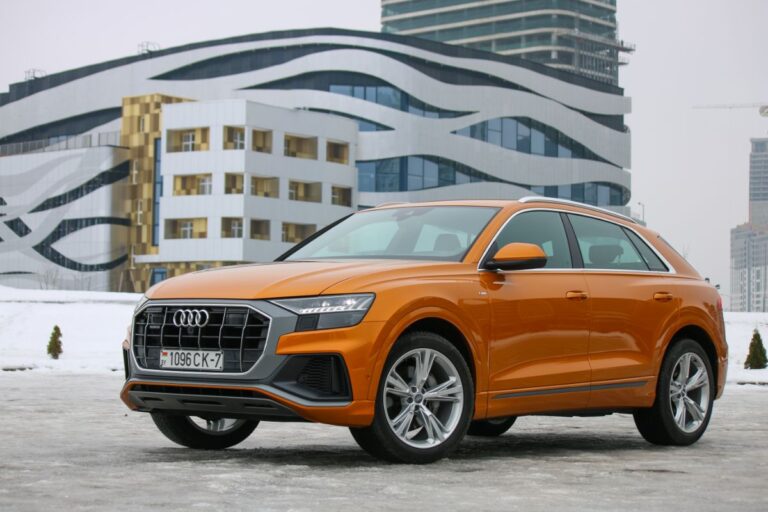 Audi Q8 at the automobile writers' test-drive event.