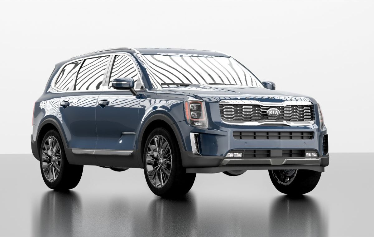 Kia Telluride, a sizable contemporary SUV, in 3D