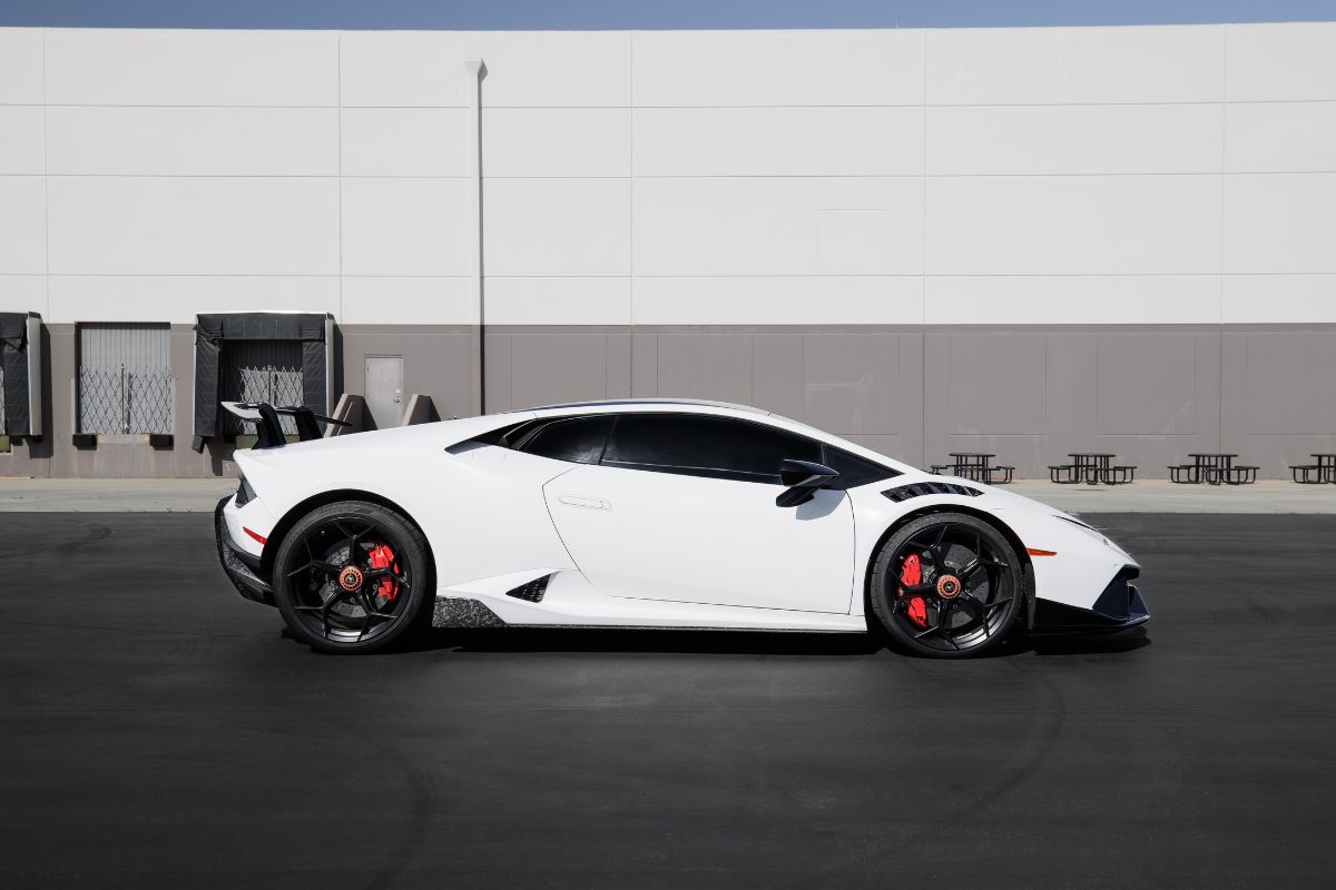 Lamborghini Huracan EVO parked on the street.