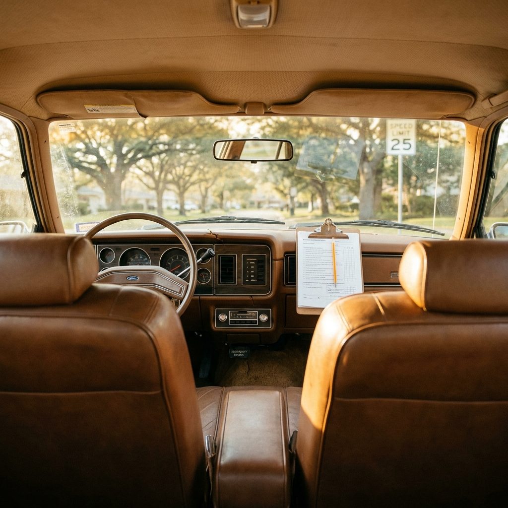 The Brake Pedal on the Passenger Side That the Instructor Could Stomp at Any Second
