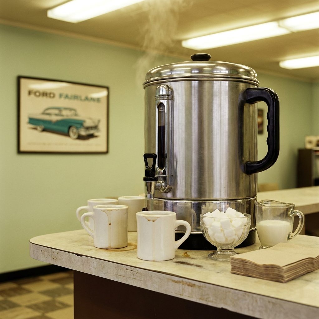 The Coffee Urn on the Counter That Never Ran Out and Never Tasted Good