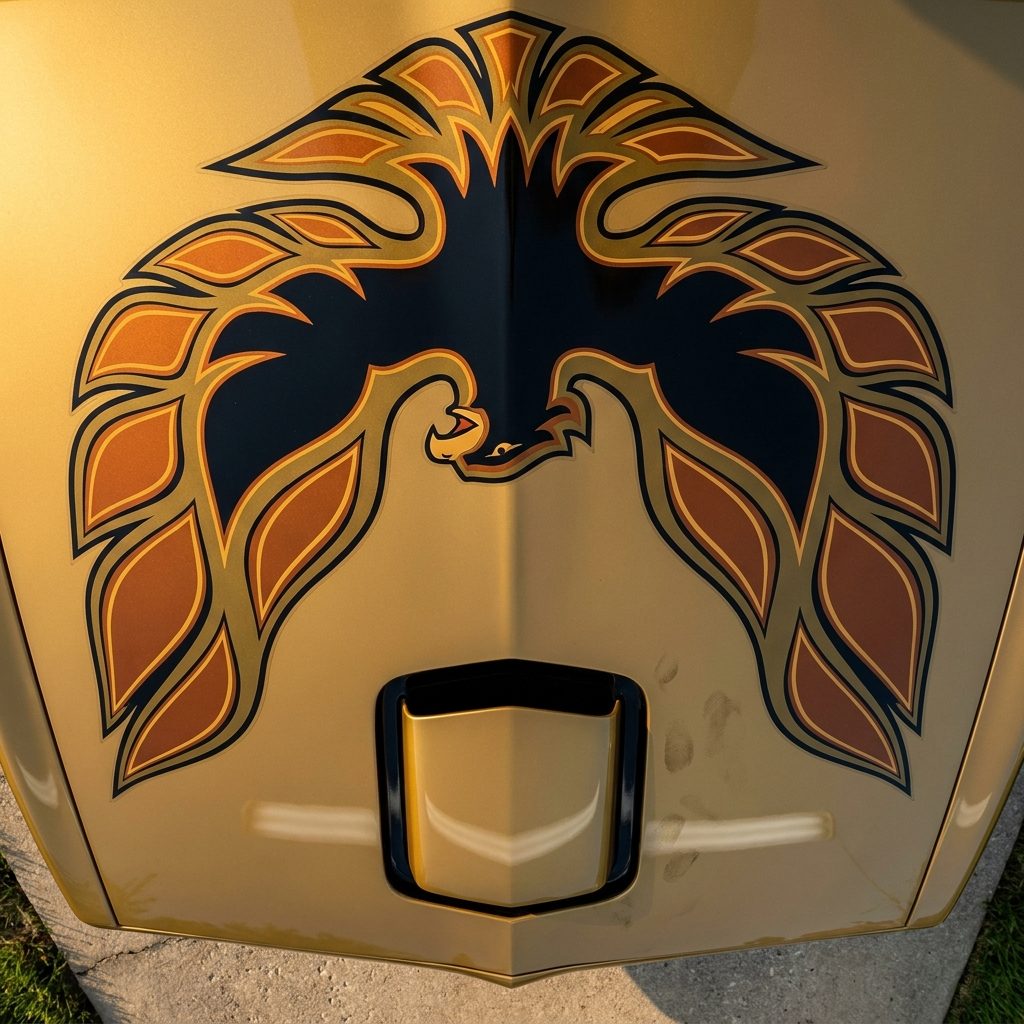 The Firebird Decal on the Hood: Too Big, Too Gold, Completely Perfect