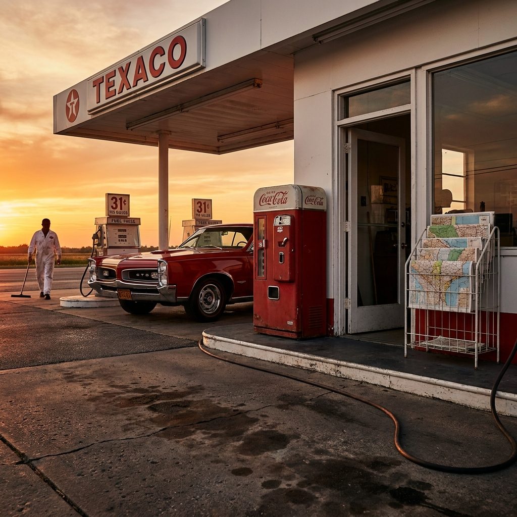 The Gas Station That Handed You a Road Map and a Glass Bottle of Coke Without Asking