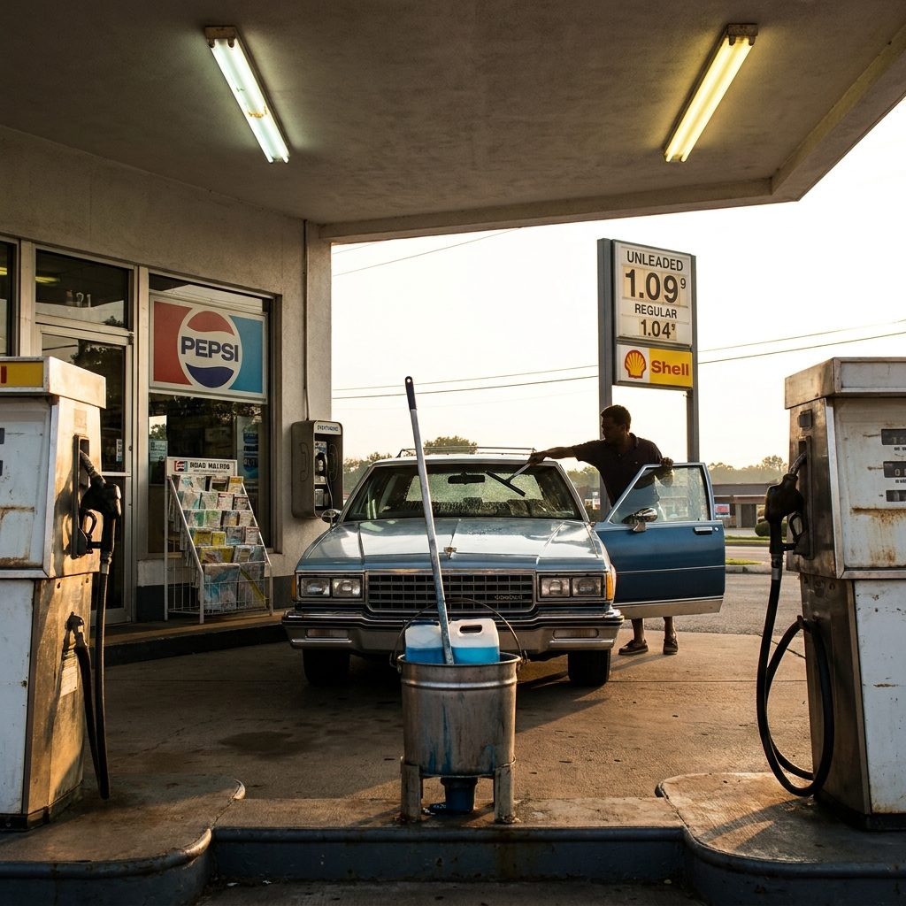 The Gas Station Squeegee Dad Used on Every Window Whether It Needed It or Not