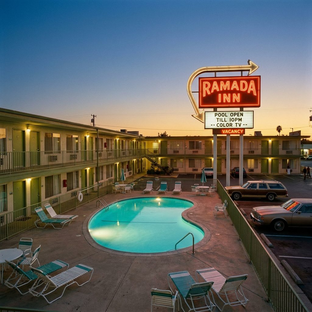 Reaching the Motel Pool at 7pm After Eight Hours in the Car