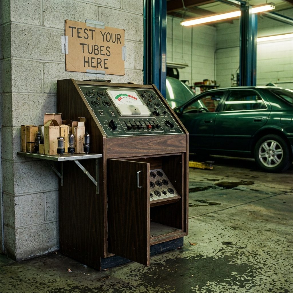 The Tube Tester at the Front of the Shop Where You Could Diagnose Your Own TV on the Way to Pick Up Your Car