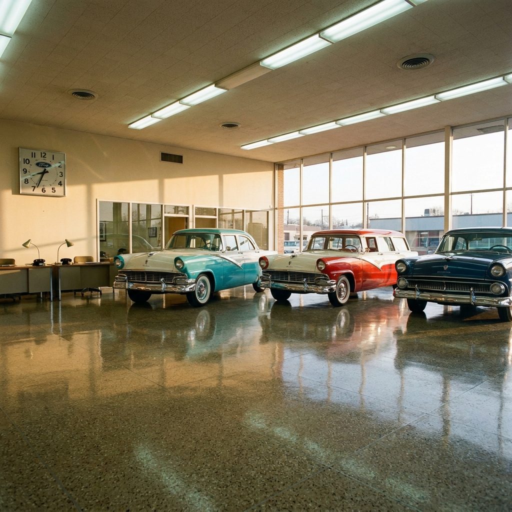The Wax Smell of the Showroom Floor at Eight in the Morning Before the First Customer Walked In