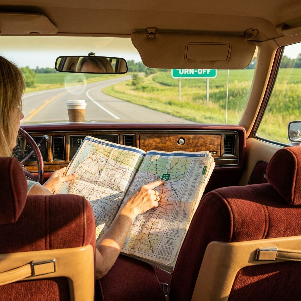 The Way Mom Navigated With Her Finger on the Map and Called Out Turns Thirty Seconds Too Late