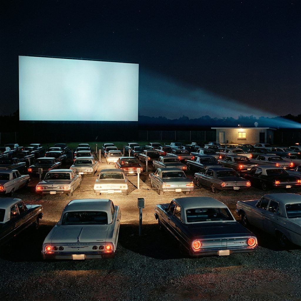 The Way the Whole Lot Honked Their Horns When the Projector Broke Down