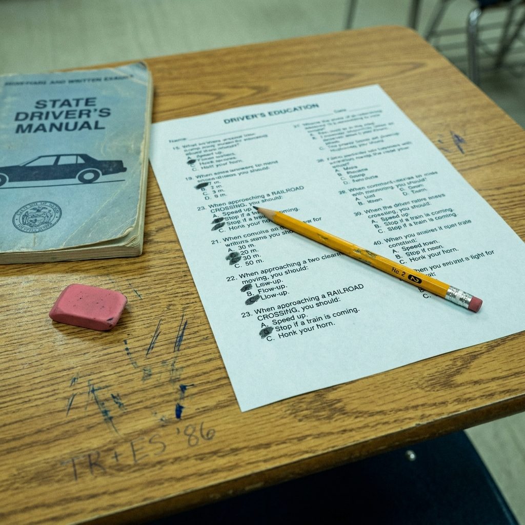 The Written Test With the Trick Questions About Railroad Crossings Nobody Actually Lived Near