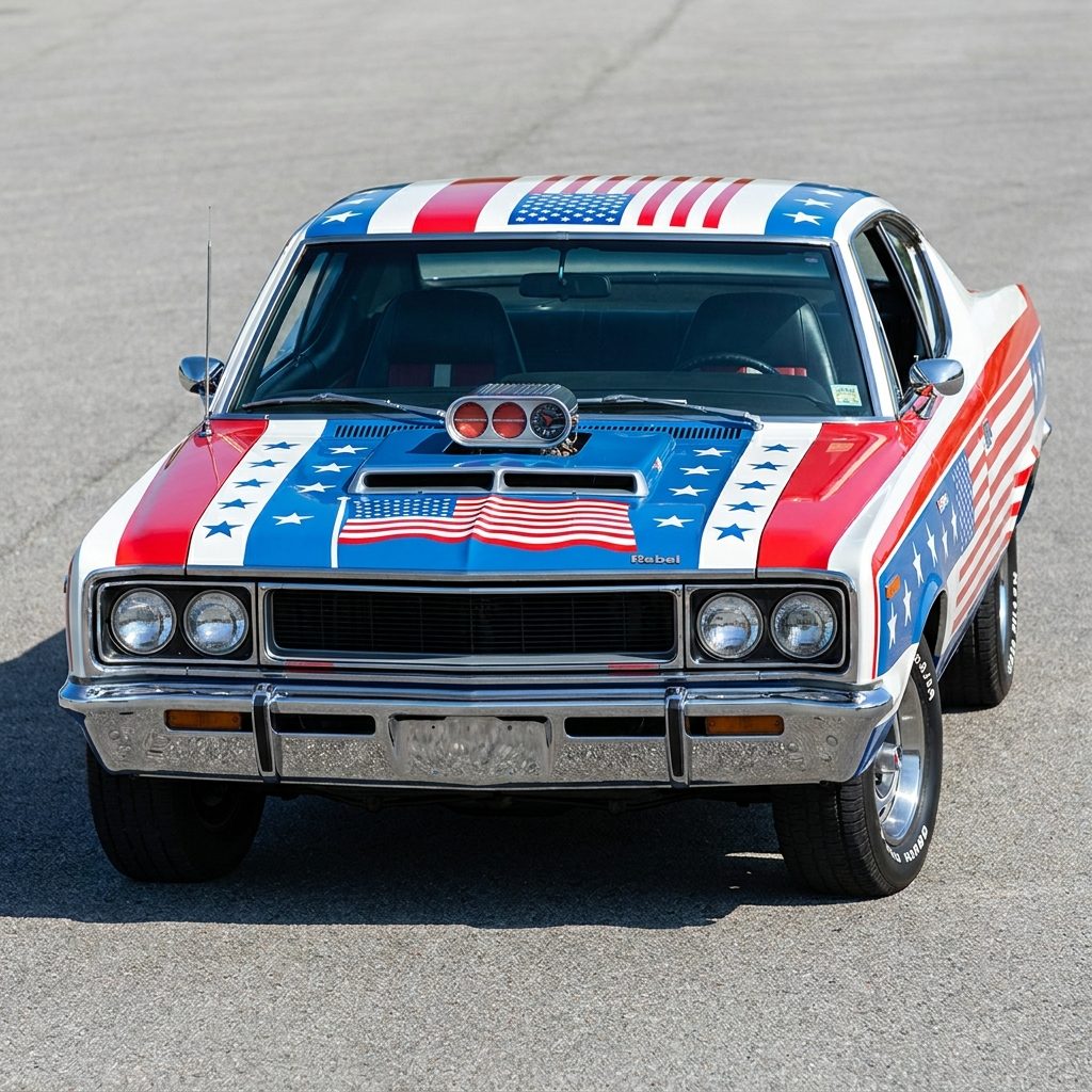 The 1970 AMC Rebel Machine: $3,475 and Red-White-Blue Paint for Anyone Not Taking Themselves Too Seriously