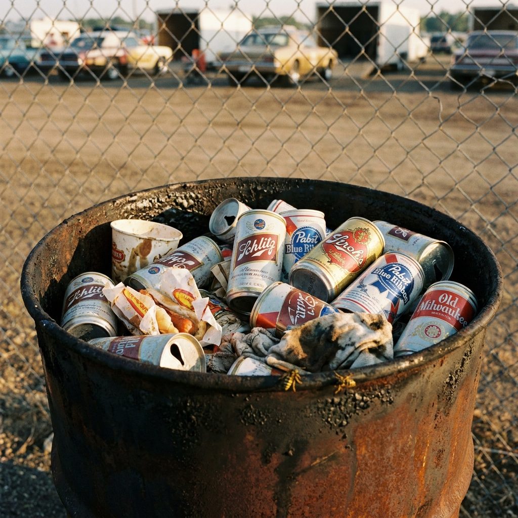 The 55-Gallon Drum Trash Barrel Overflowing by 4 p.m.