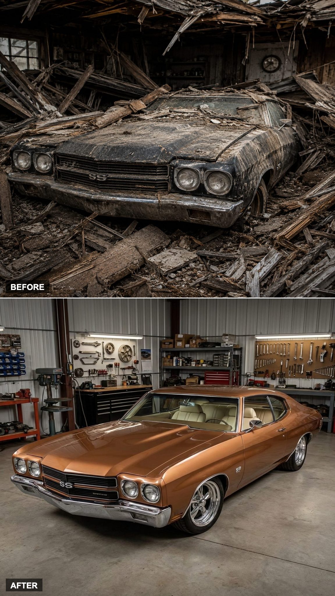 Cream Leather Gives the Bronze Chevelle an Unexpected Interior