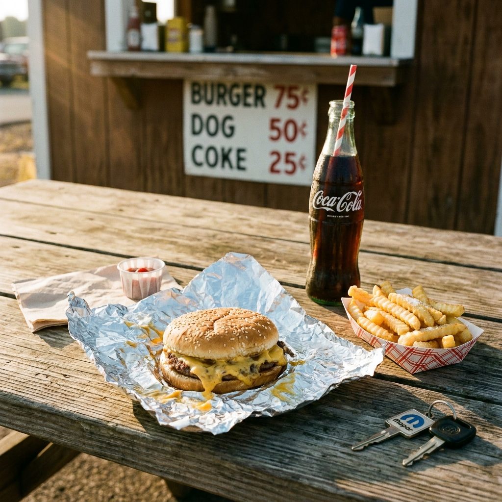 The Concession-Stand Cheeseburger Wrapped in Greasy Foil
