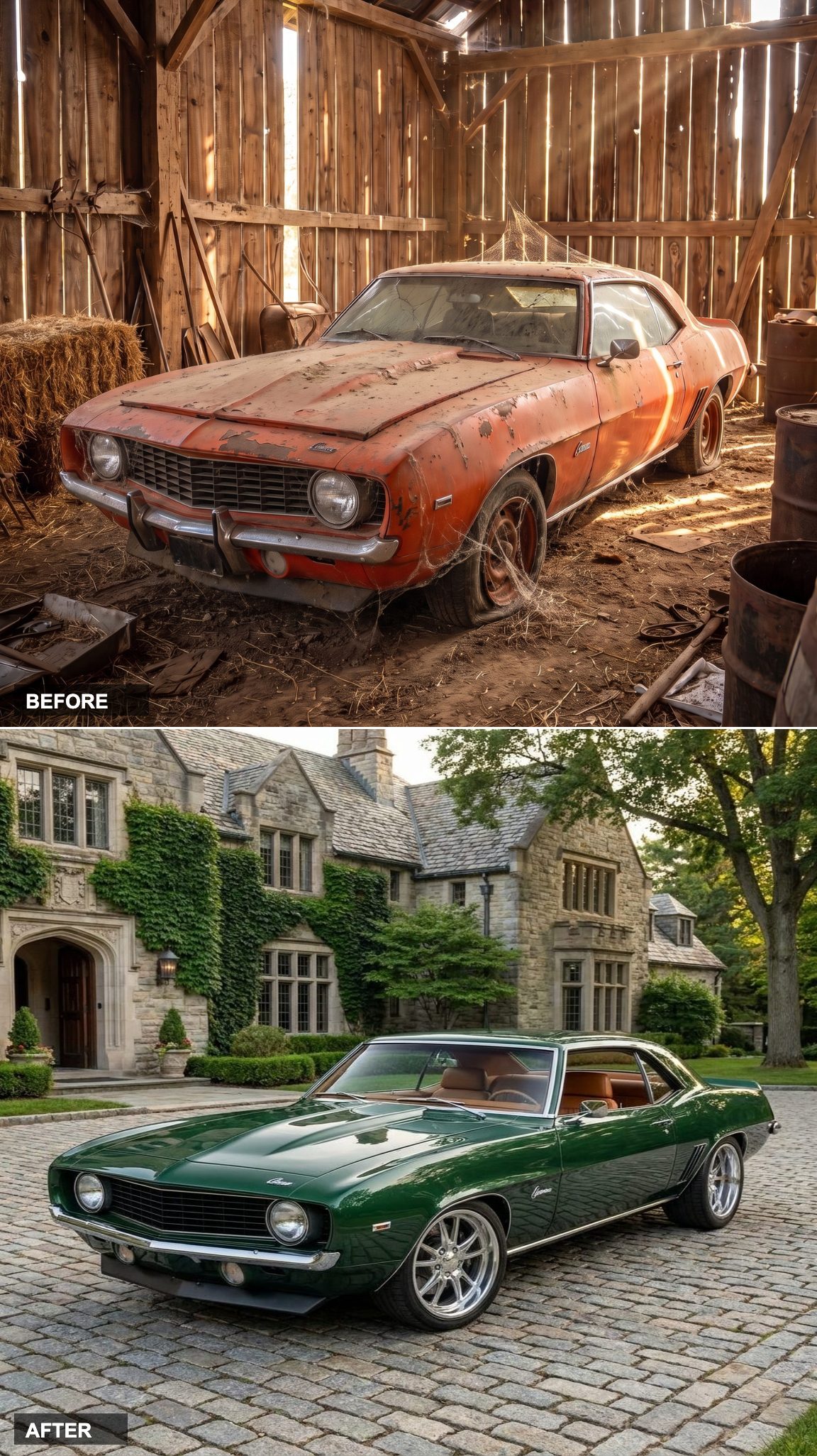 From Dusty Barn Find to British Racing Green Gentleman's Muscle Car