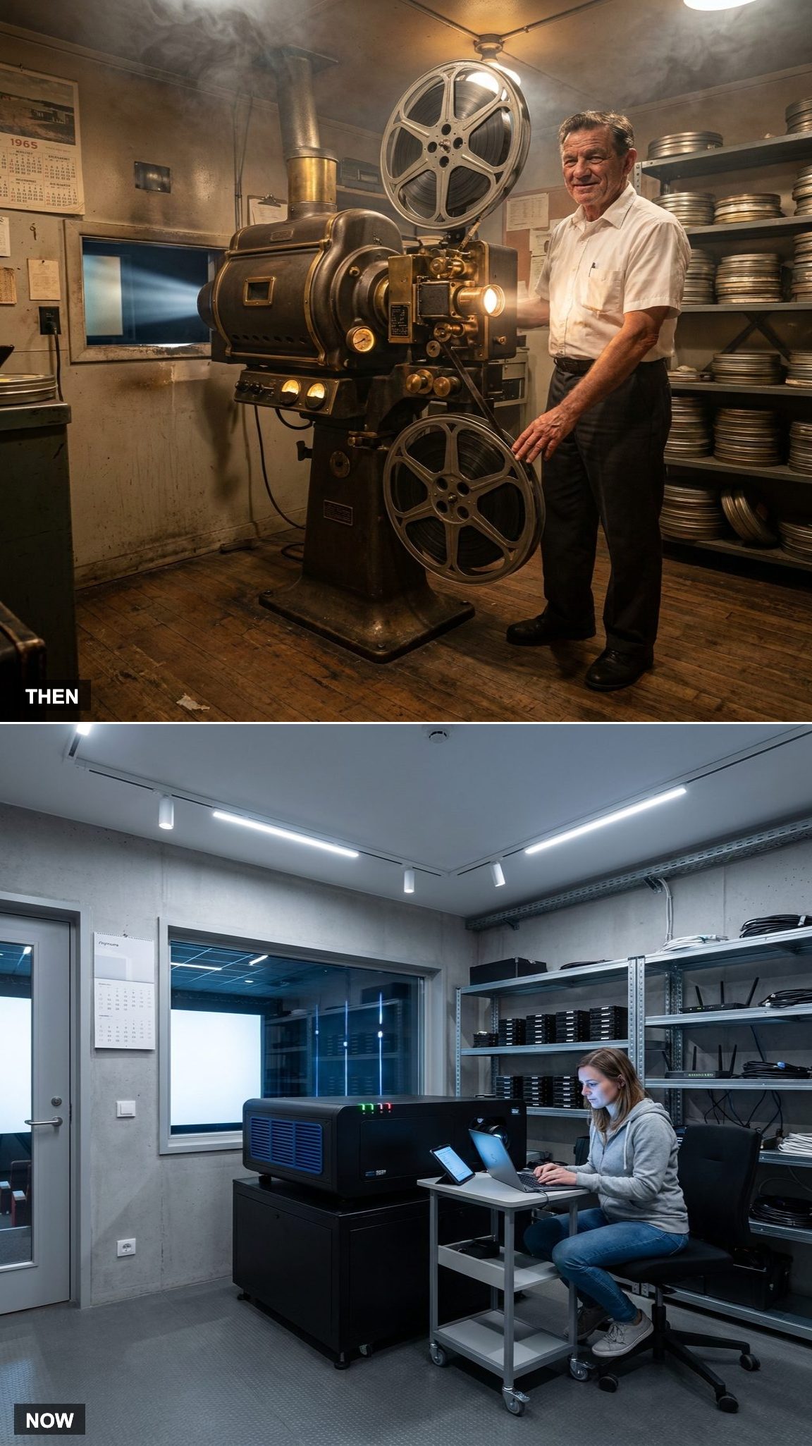 Film Projectors Clicked Through Every Reel