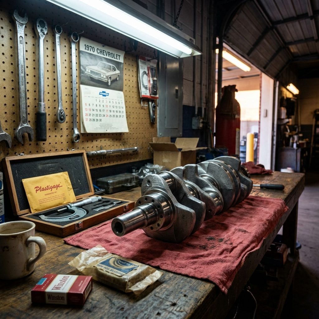 The Forged Steel Crankshaft With the Cross-Drilled Journals