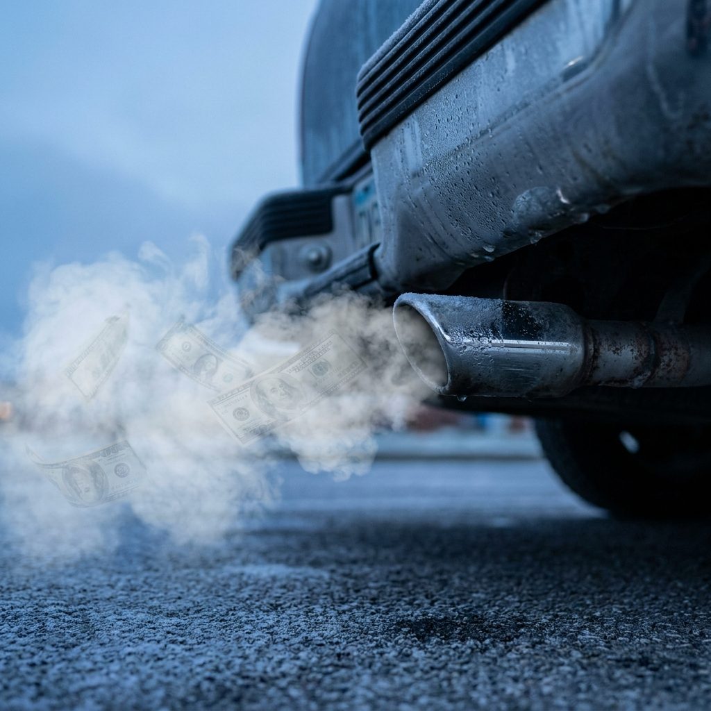 Long Cold-Engine Idling Wastes Fuel Without Warming the Car Efficiently