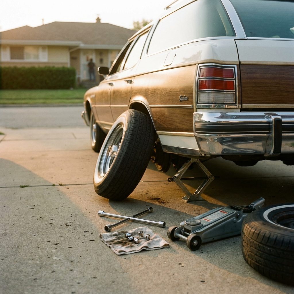 Rotating the Tires and Checking Their Pressure