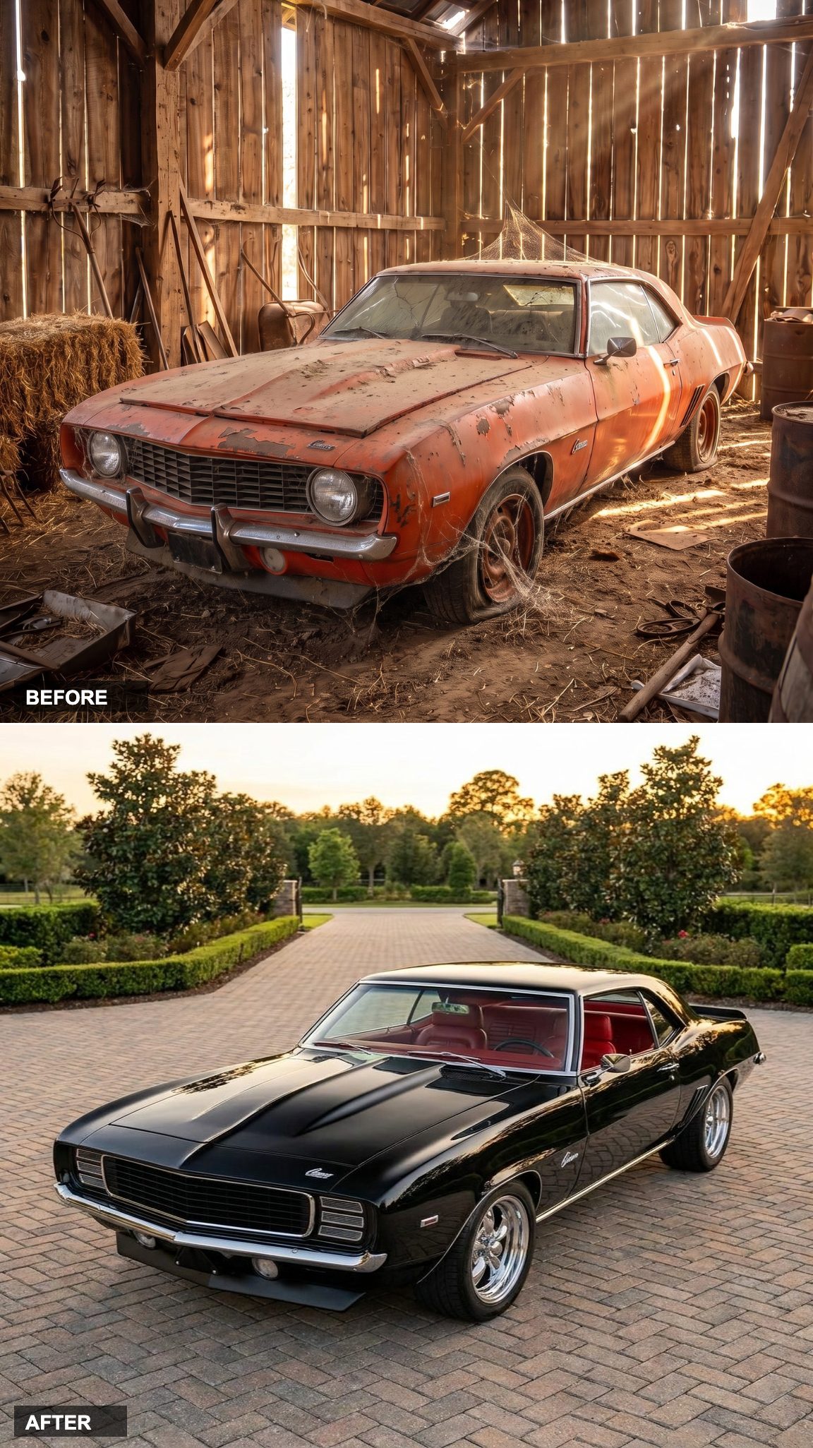 Jet Black and Red Leather: The Gentleman's Camaro