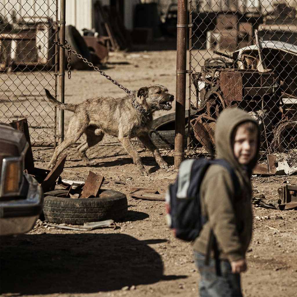 The Junkyard Dog That Was Chained Up and Still Scared You Every Single Time