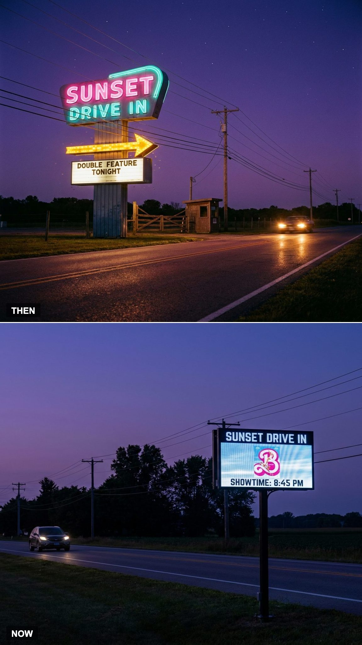 Neon on the Highway vs. LED at the Turn-Off