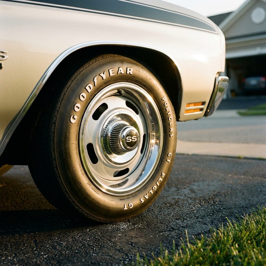 The Rally Wheels With the Chrome Trim Rings and the Chrome Center Caps