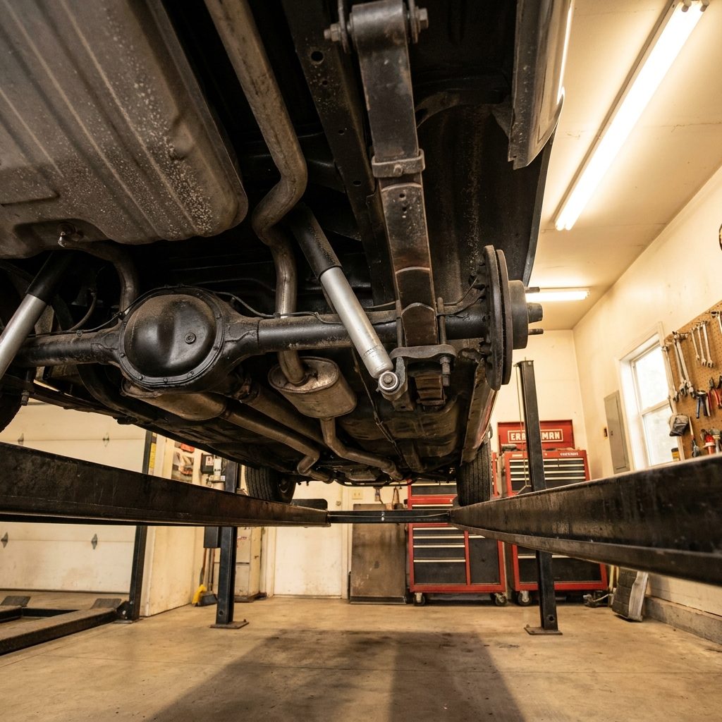 The Reinforced Rear Suspension With the Staggered Shocks