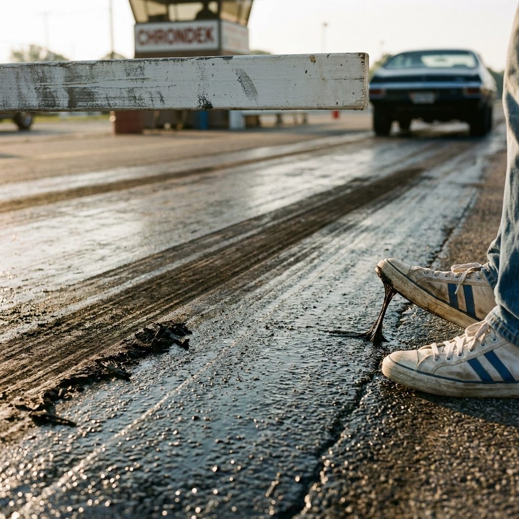 The Black, Sticky Track Surface That Grabbed Your Sneakers