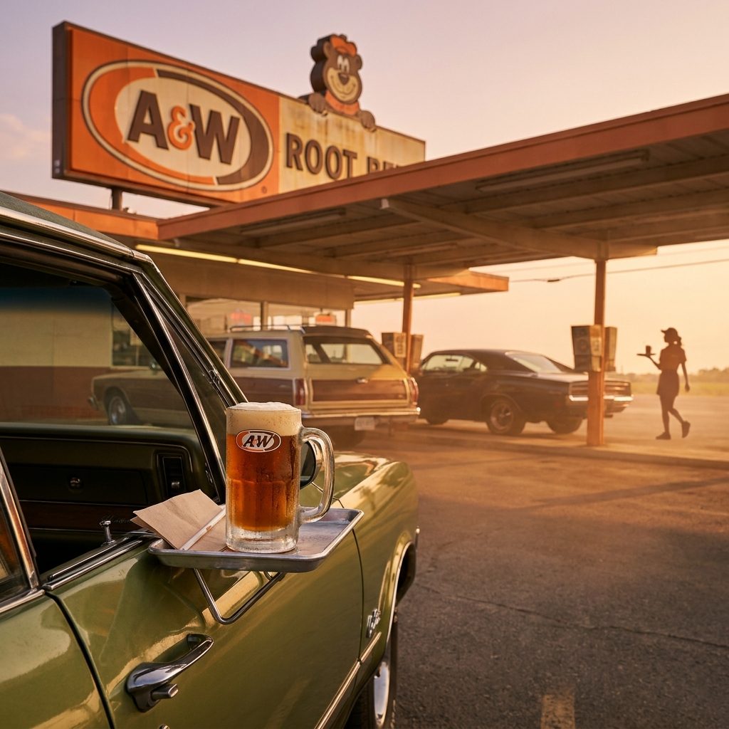 Stopping for Root Beer at A&W After Working on the Car