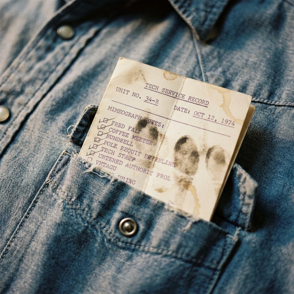 The Tech Card in Your Shirt Pocket, Covered in Oil Fingerprints by Noon