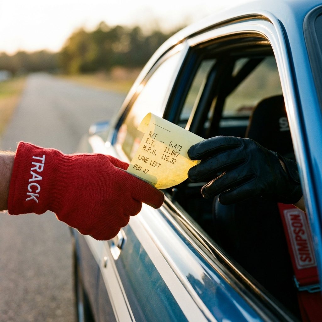 The Time Slip Handed Through the Driver's Window on Thin Yellow Paper