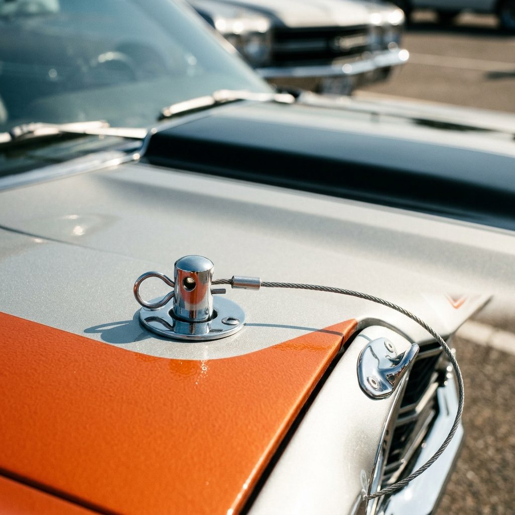 The Two Hood Pins With the Little Metal Cables That Never Sat Right