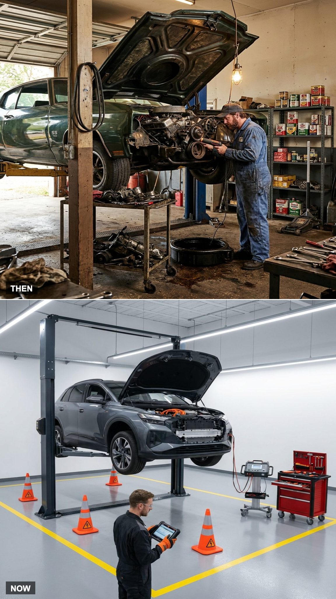 Electric and Hybrid Vehicle Service Bays