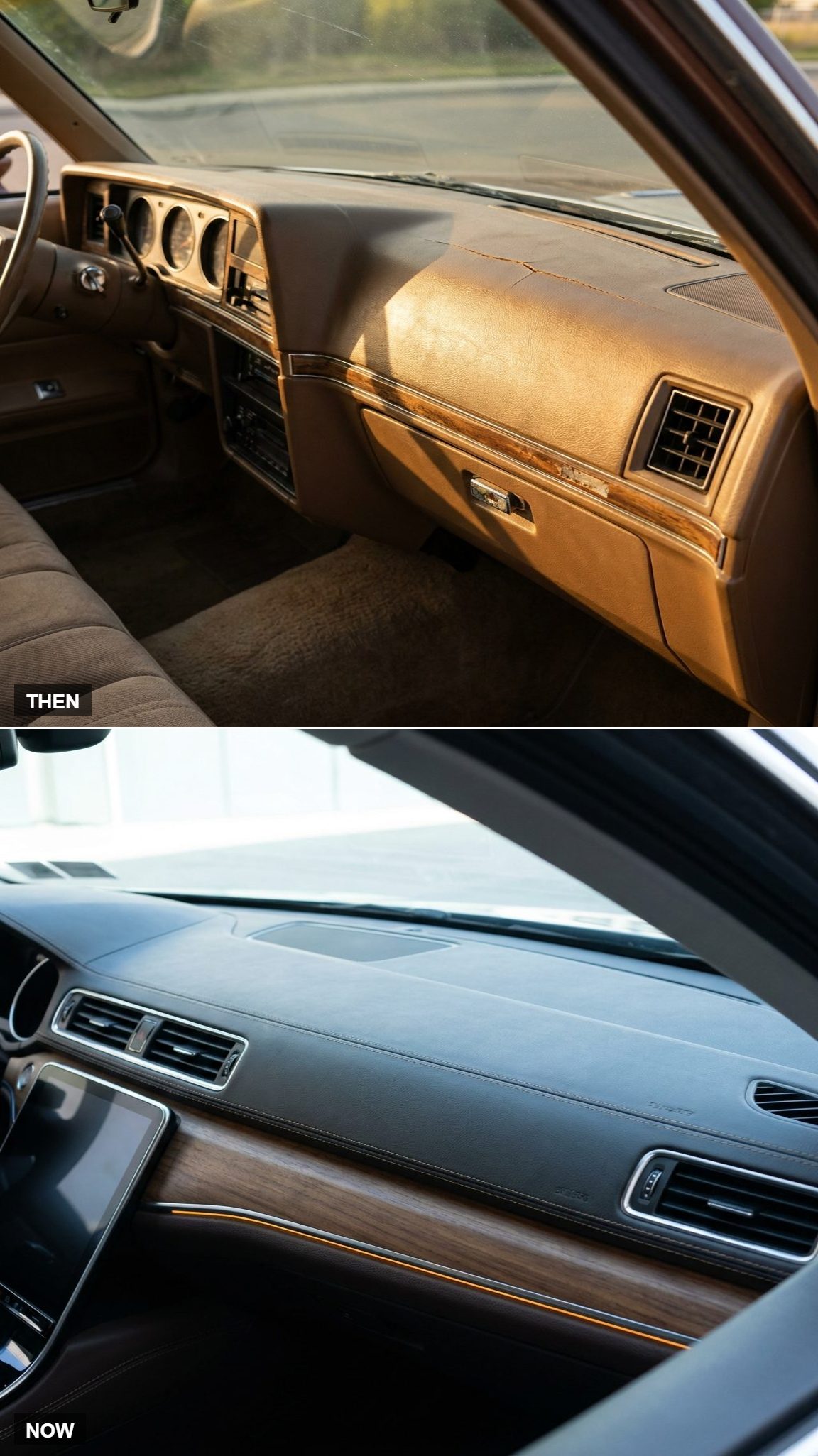 The Flat Vinyl Dash That Cracked in the Sun vs. Stitched, Soft, and Glowing