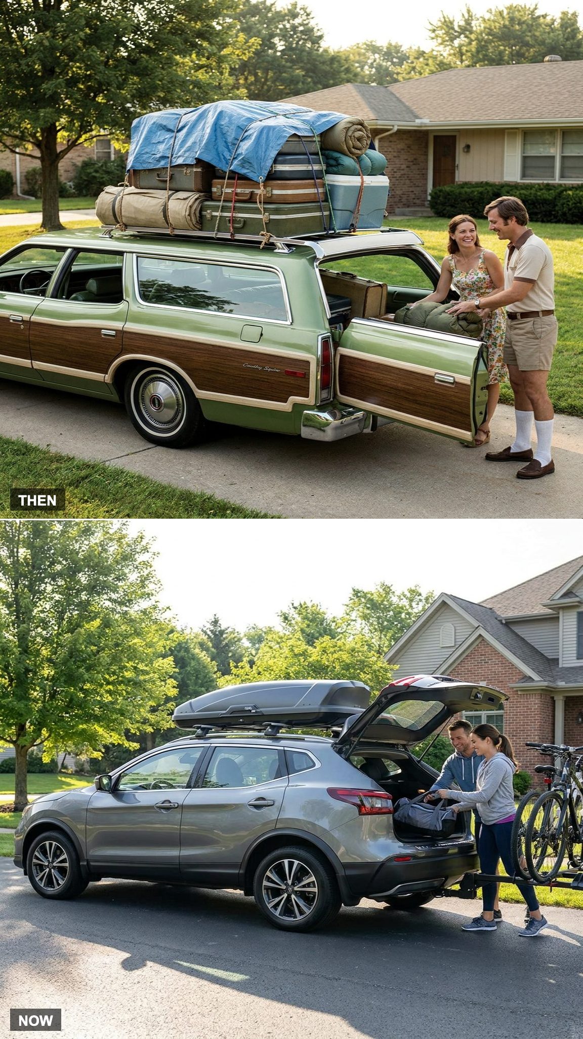 Loaded for Vacation: The Piled-High Roof Rack