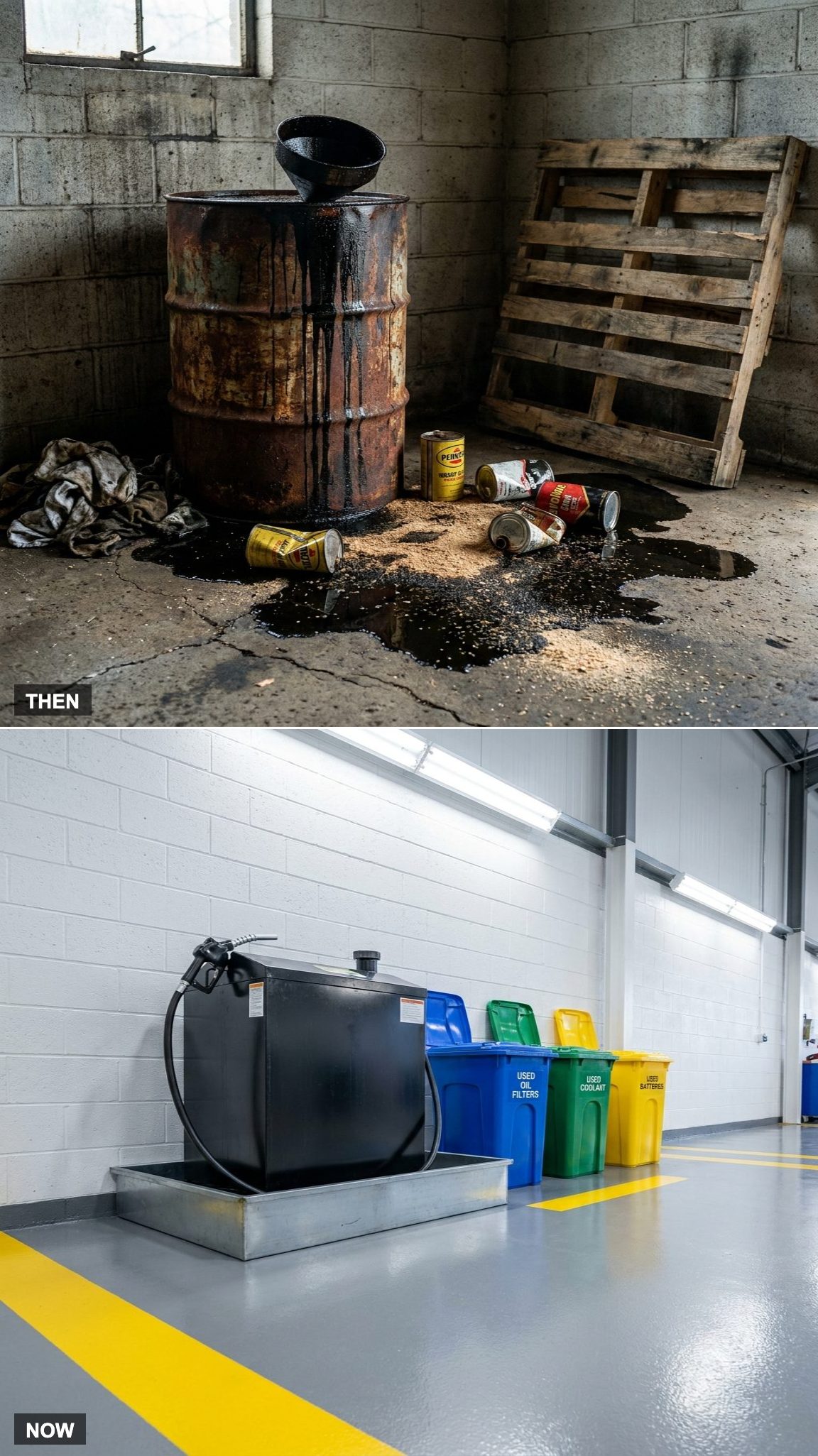 The Waste Oil and Recycling Area