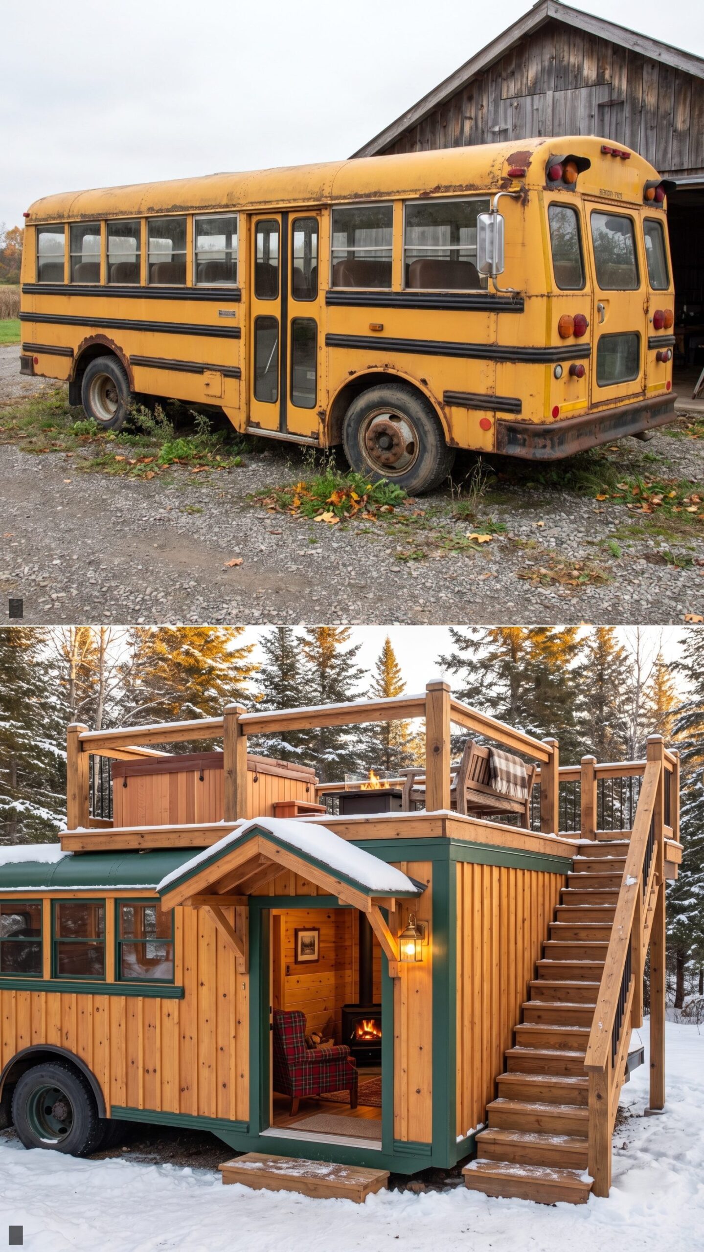 Alpine A-Frame Ski Lodge with a Hot-Tub Roof Deck